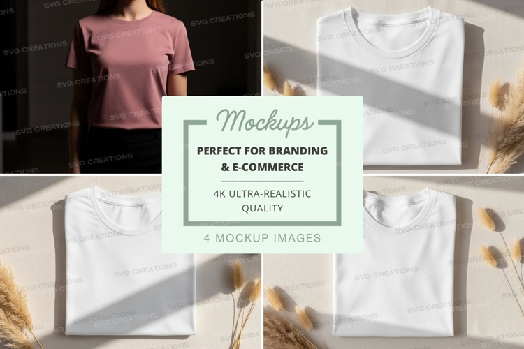 White Tshirt Mockup Image 14