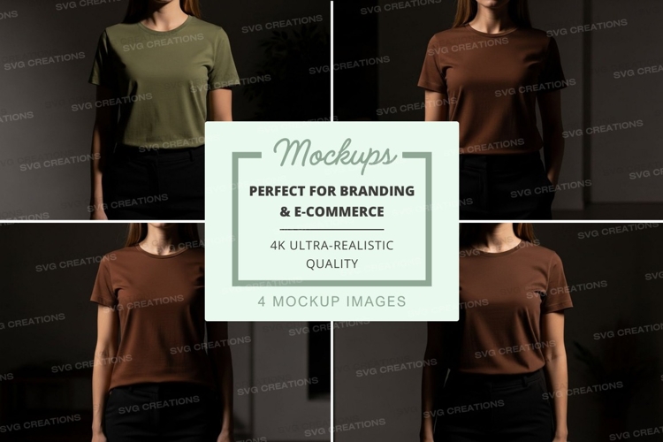 Black Tshirt Mockup Image 21