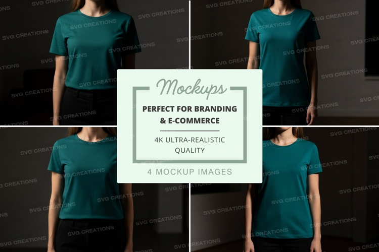 Teal t-shirt mockup