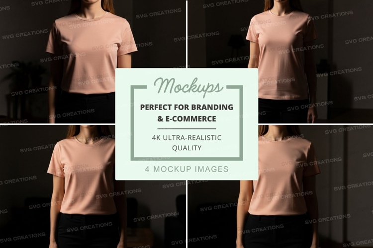 Black Tshirt Mockup Image 16