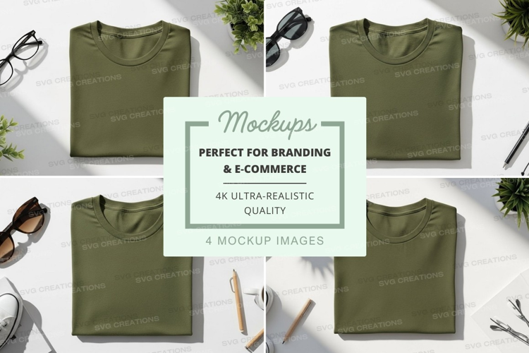 Green t-shirt mockup