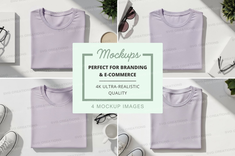 Lavender t-shirts mockup