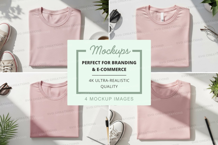 Pastel pink t-shirt mockup
