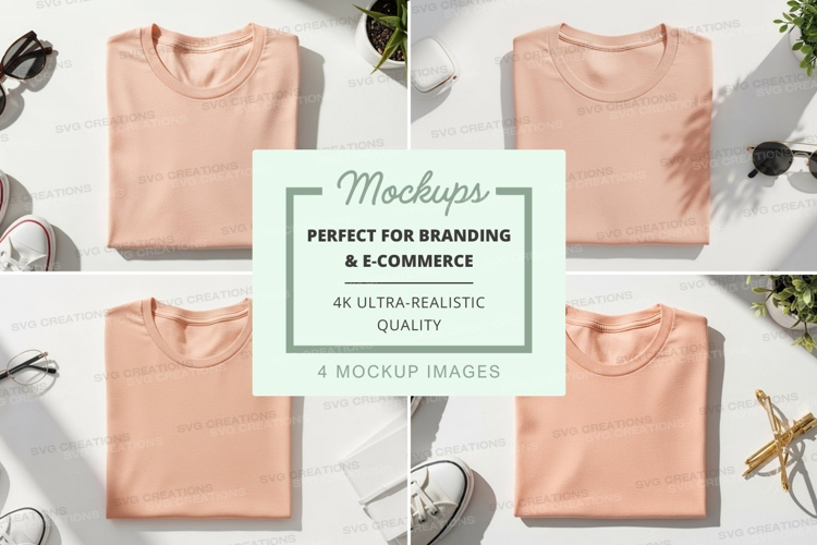 Peach t-shirt mockup