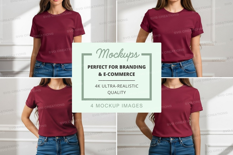 Casual t-shirt and jeans outfit mockup