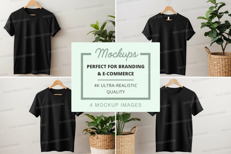 Black Tshirt Mockup Image 11