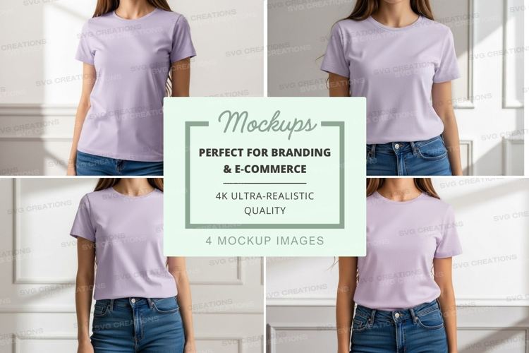 Lilac t-shirt mockup