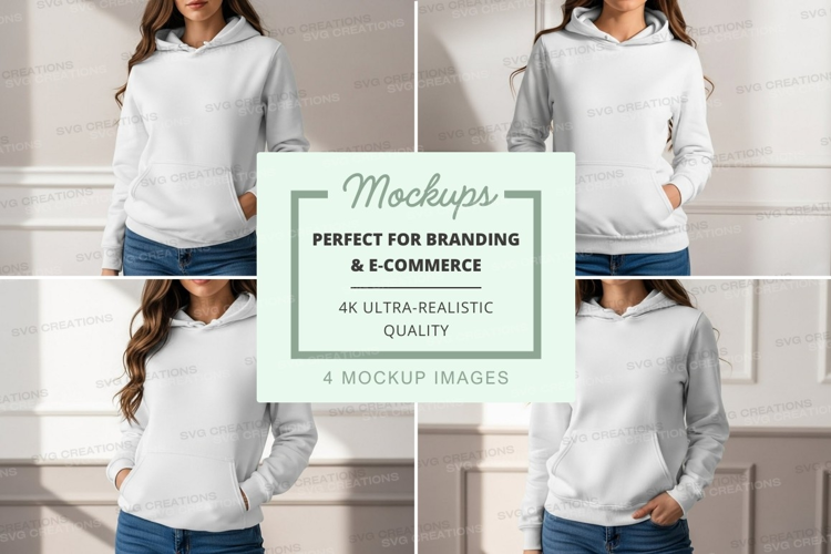 White hoodie mockup