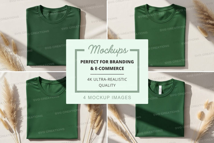 Green t-shirt mockup