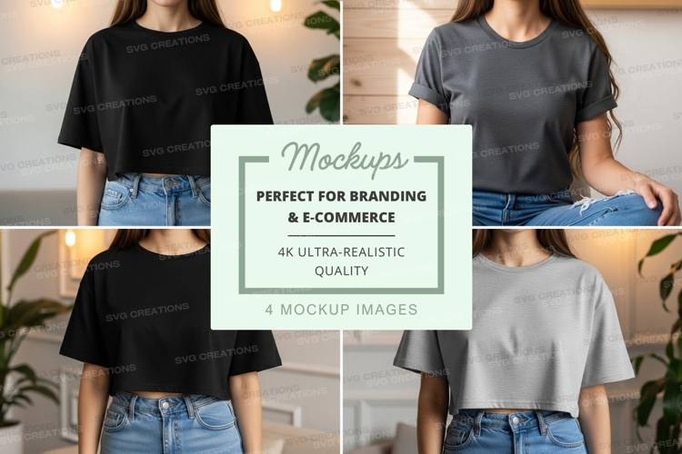 Black Tshirt Mockup Image 24