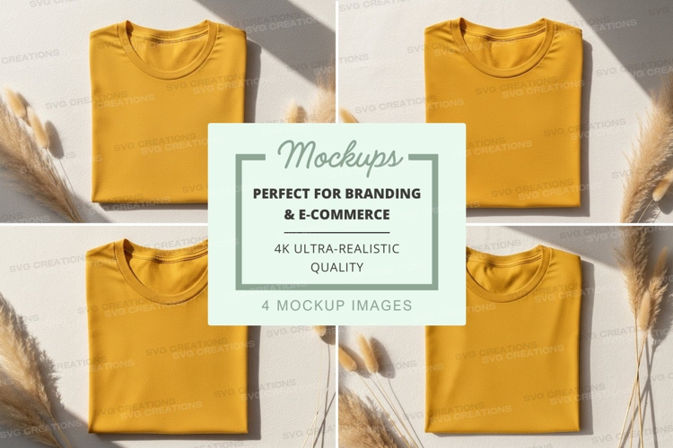 Mustard yellow t-shirts collection