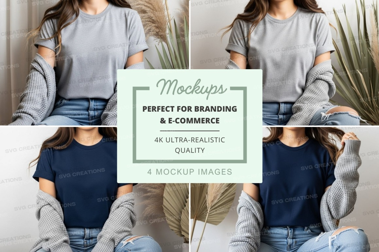Casual t-shirt mockup