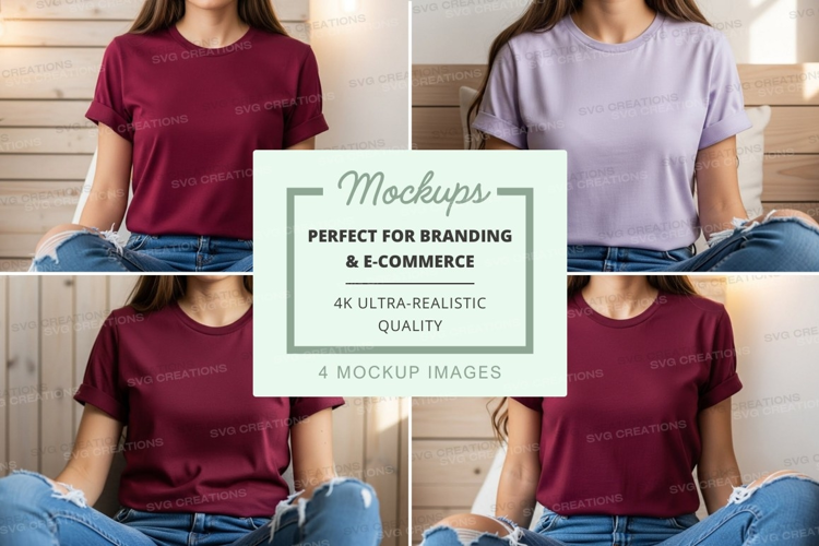Casual t-shirt mockup