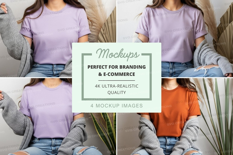 Casual t-shirt mockup
