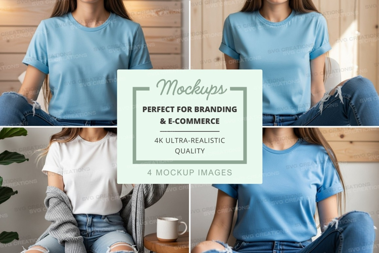 Casual t-shirt mockup