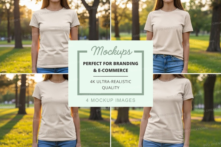 Park scene t-shirt mockup