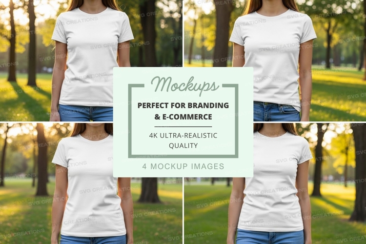 White Tshirt Mockup Image 4