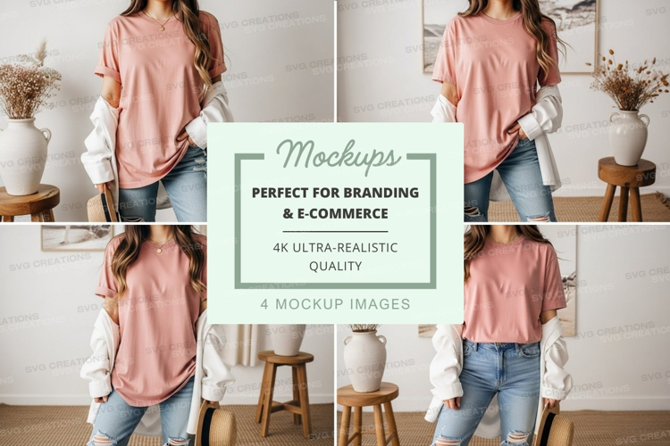Casual pink blouse with white sleeves
