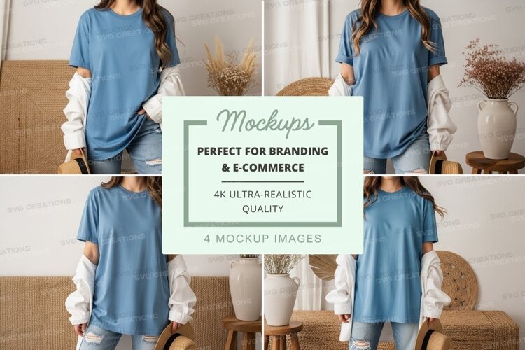 Casual blue tunic with white sleeves example image 1