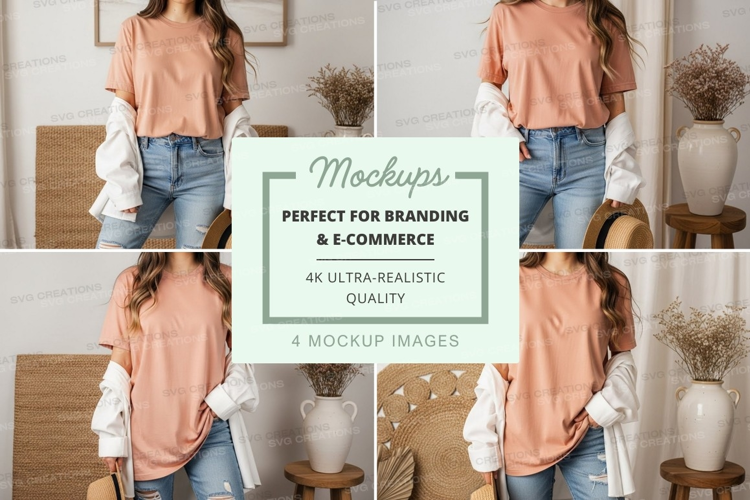 Casual chic outfit mockup