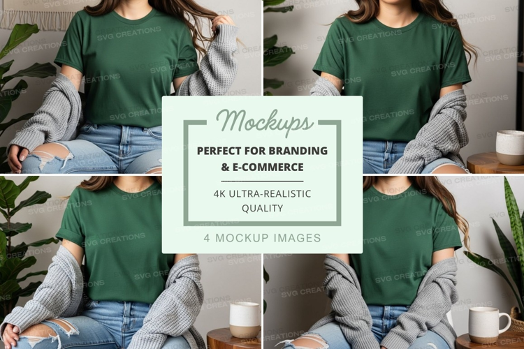Casual comfort in green tee