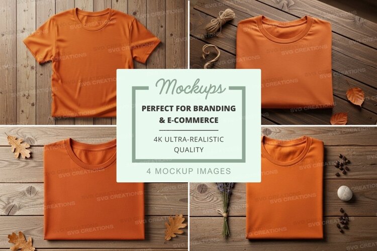 Orange t-shirt mockup example image 1