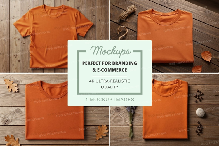 Orange t-shirt mockup