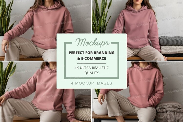 Relaxed comfort in pink hoodie example image 1