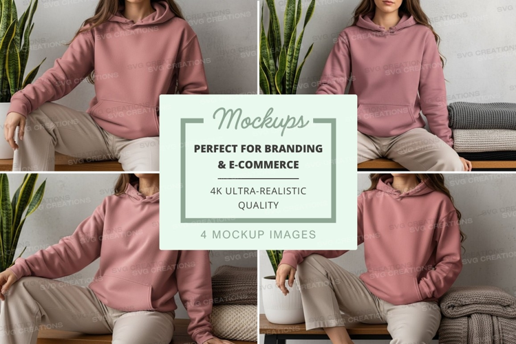 Relaxed comfort in pink hoodie