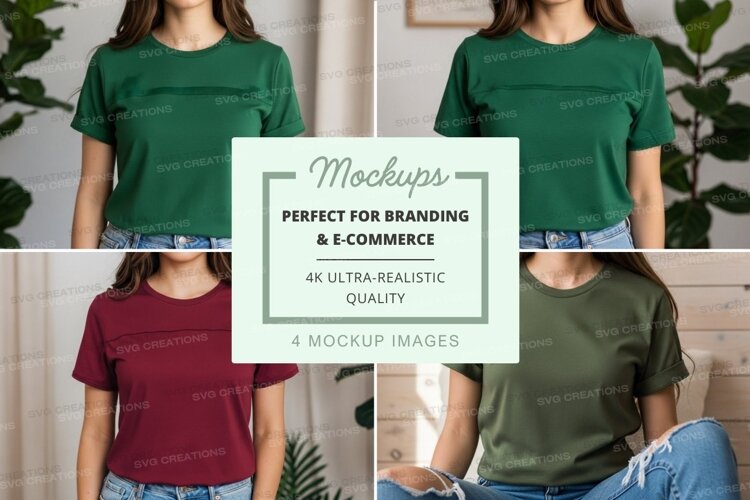 Collection of solid color t-shirts example image 1