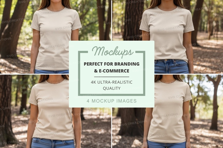 White Tshirt Mockup Image 18