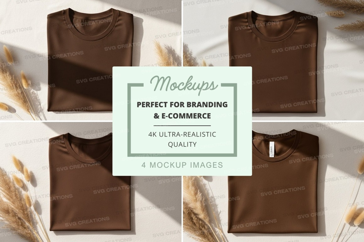 Brown t-shirt mockup