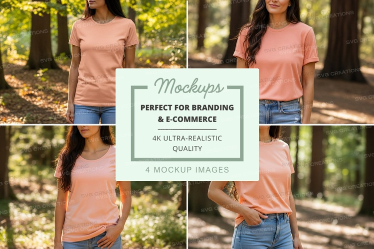 Casual outdoor t-shirt mockup