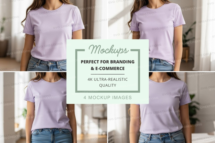 Lilac t-shirt mockup