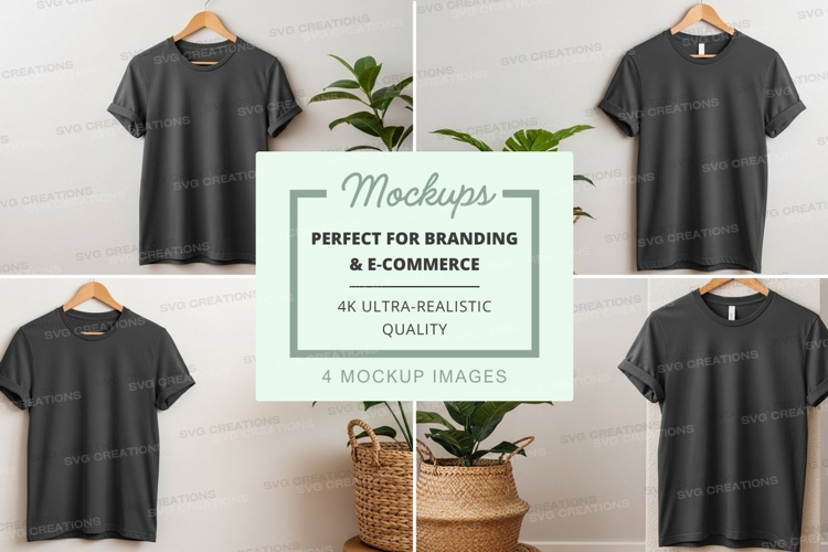 Black Tshirt Mockup Image 23