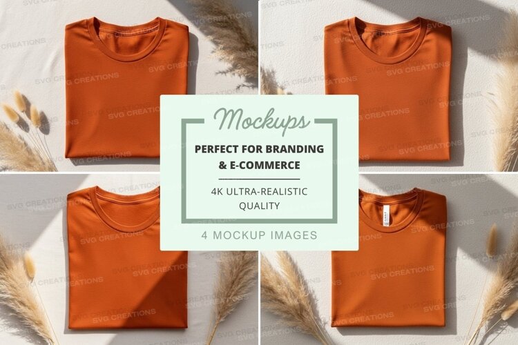 Autumnal orange t-shirt mockup example image 1