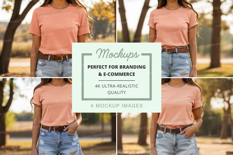 Casual summer outfit with denim shorts and t-shirt