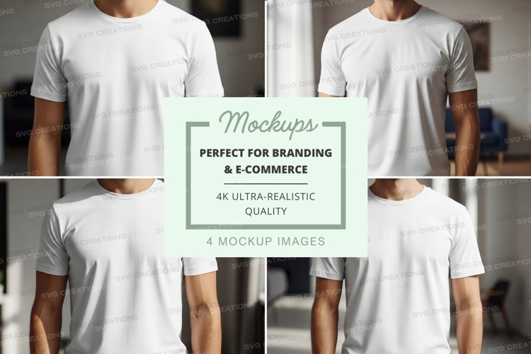 White Tshirt Mockup Image 3