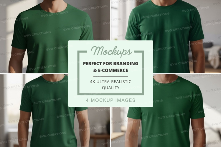 Green t-shirt mockup