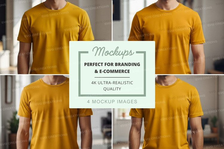 Yellow t-shirt mockup