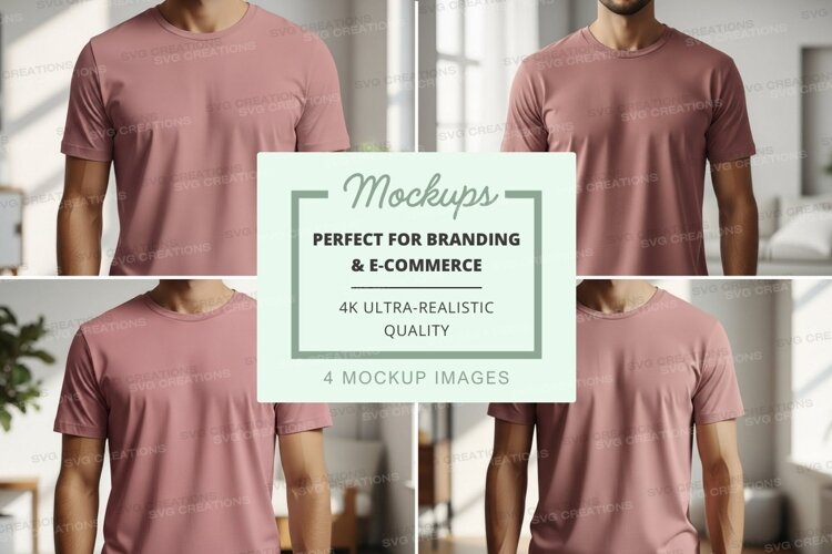 Pink t-shirt mockup example image 1