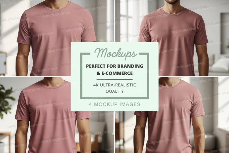 Pink t-shirt mockup