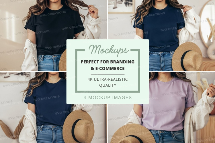 Casual summer outfits mockup
