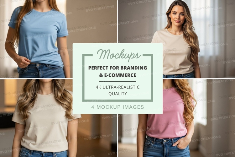 White Tshirt Mockup Image 17