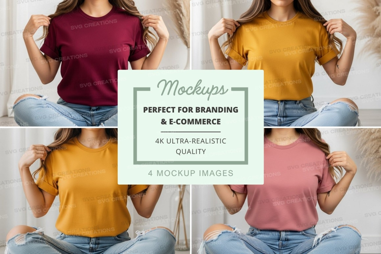 Casual t-shirt mockup