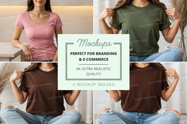 Casual t-shirt mockup