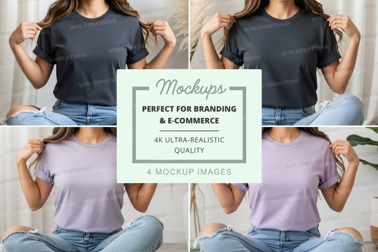Casual t-shirt mockup example image 1