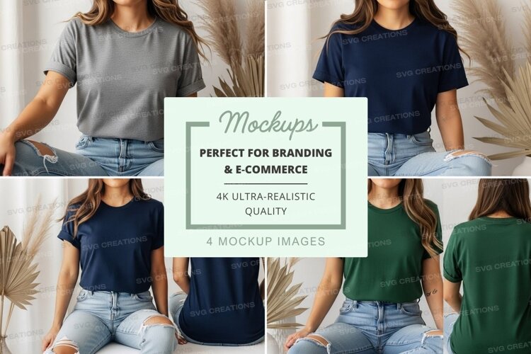 Casual t-shirts mockup example image 1