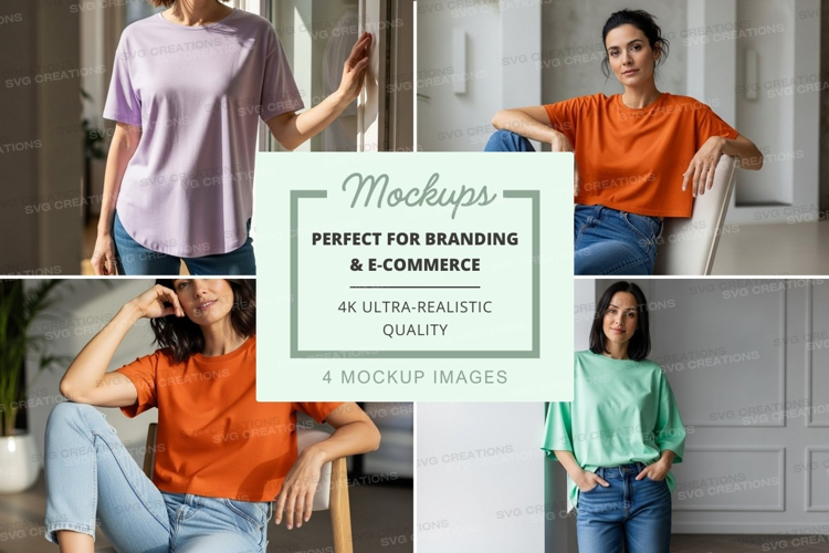Casual t-shirt mockup