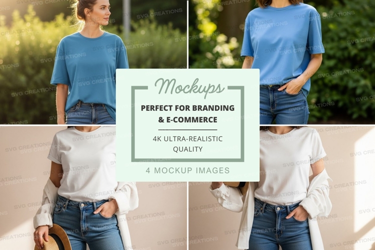 White Tshirt Mockup Image 22